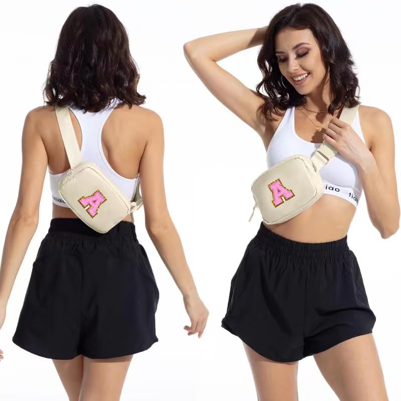 Personalized Initial Letter Waist Pack & Crossbody Bag