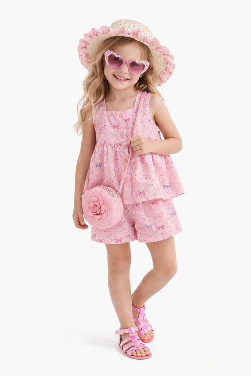 Girls 5-Piece Summer Vacation Outfit Set