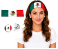 Mexico Flag Wide Elastic Headband