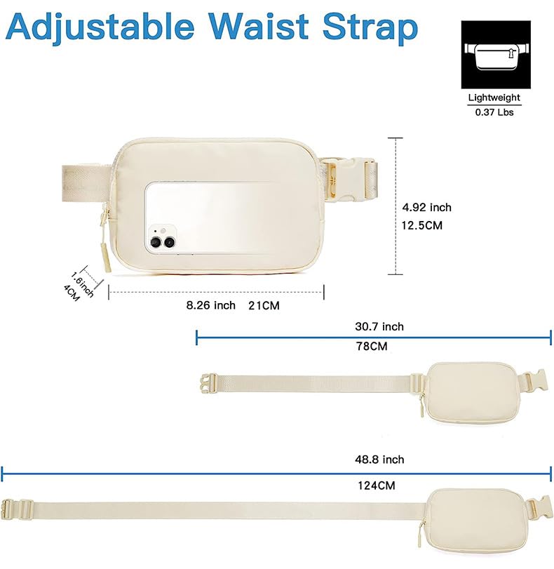 Personalized Initial Letter Waist Pack & Crossbody Bag