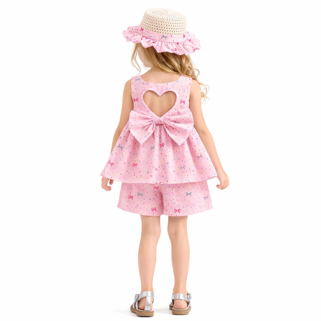 Girls 5-Piece Summer Vacation Outfit Set