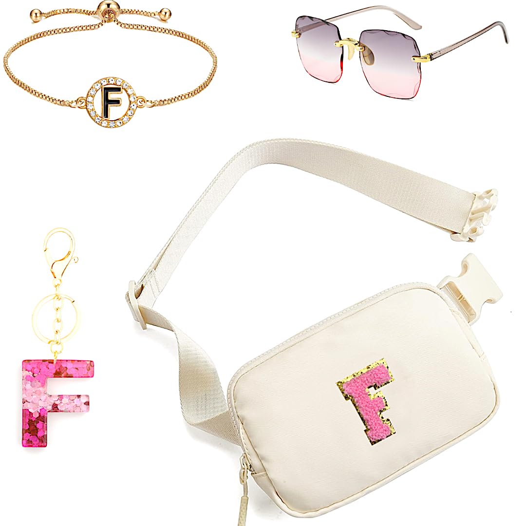 Personalized Initial Letter Waist Pack & Crossbody Bag