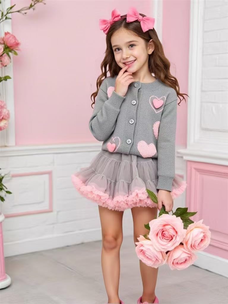 Girls Knit Cardigan & Tutu Skirt Set