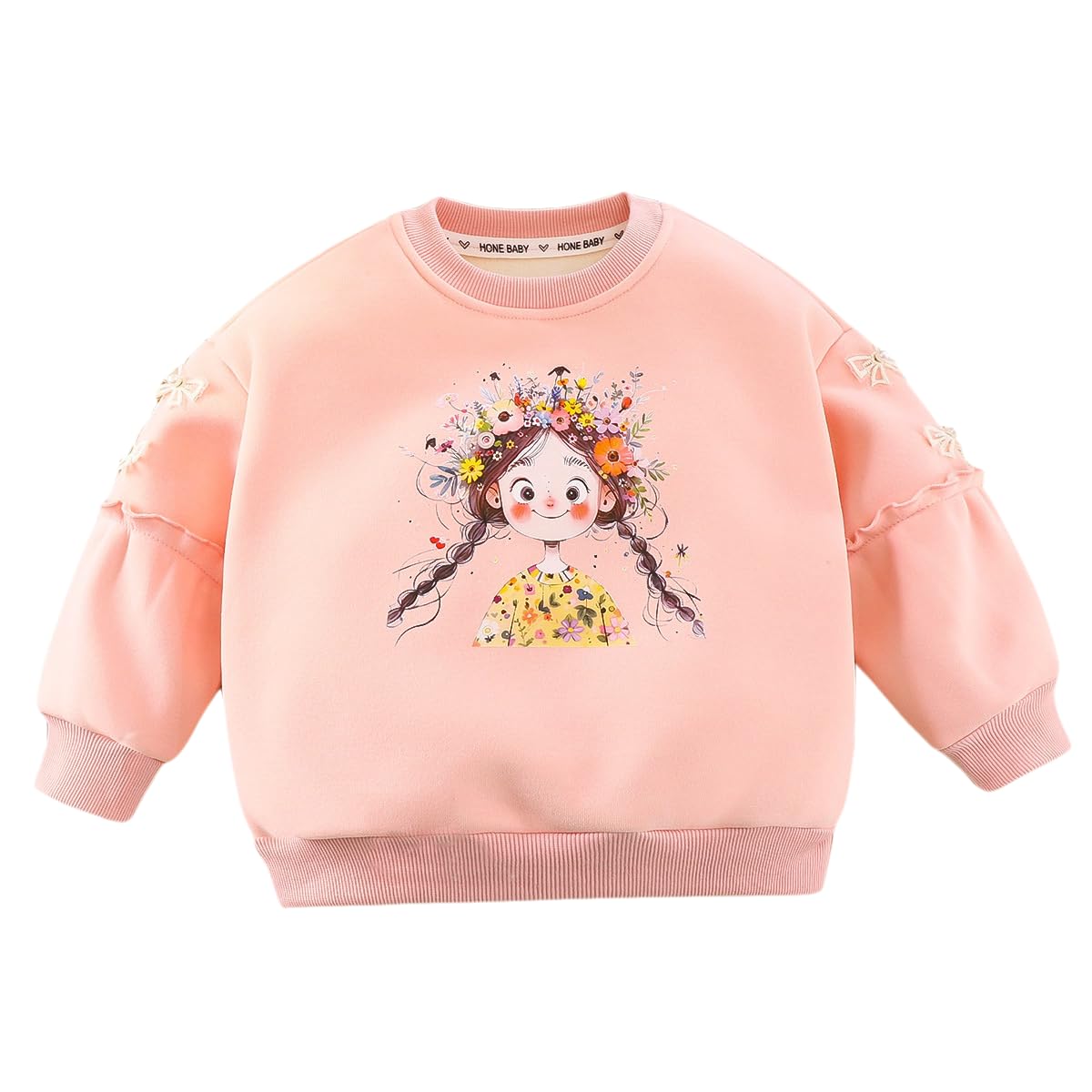 Girls Floral Graphic Sweatshirt & Ruffle Tutu Skirt Set