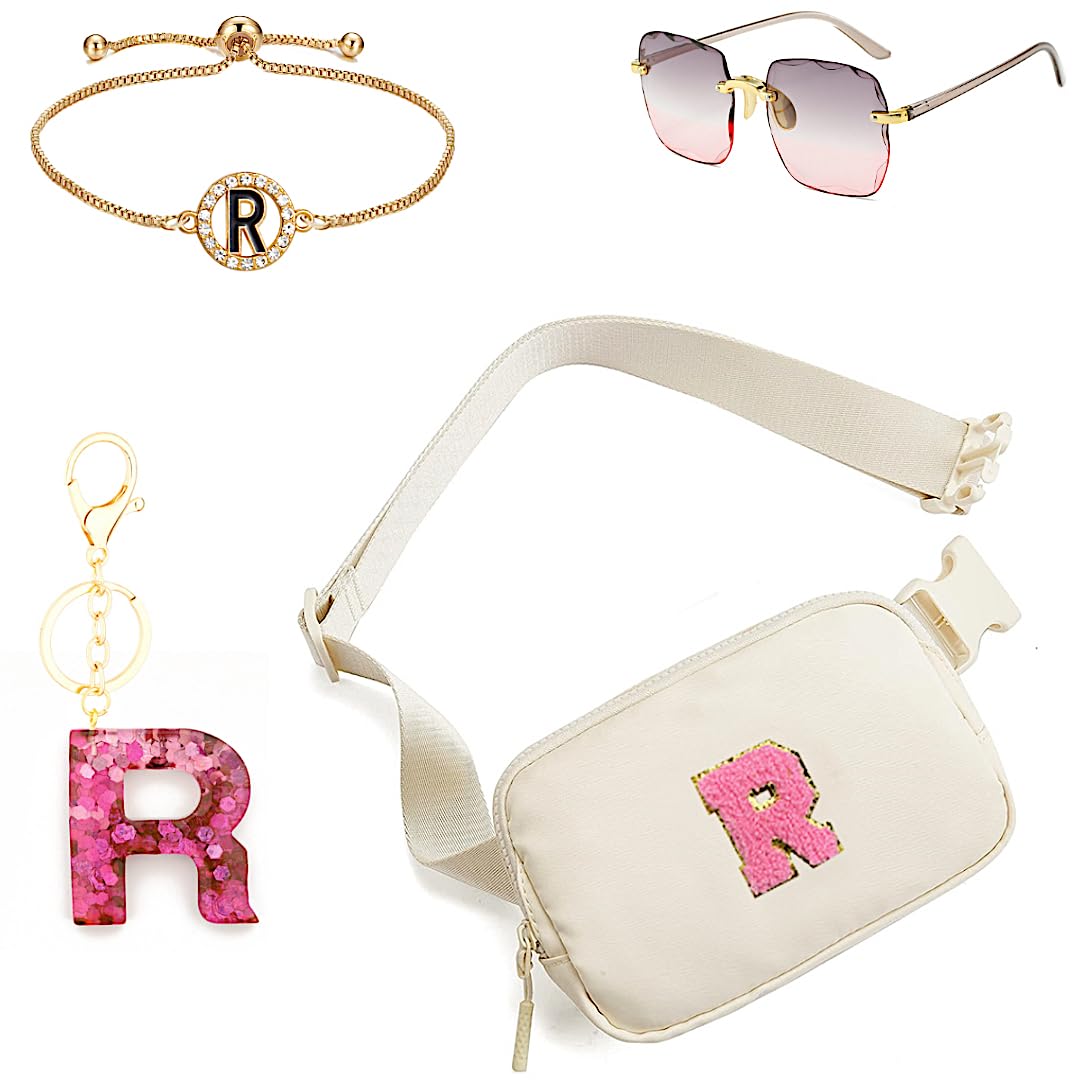 Personalized Initial Letter Waist Pack & Crossbody Bag