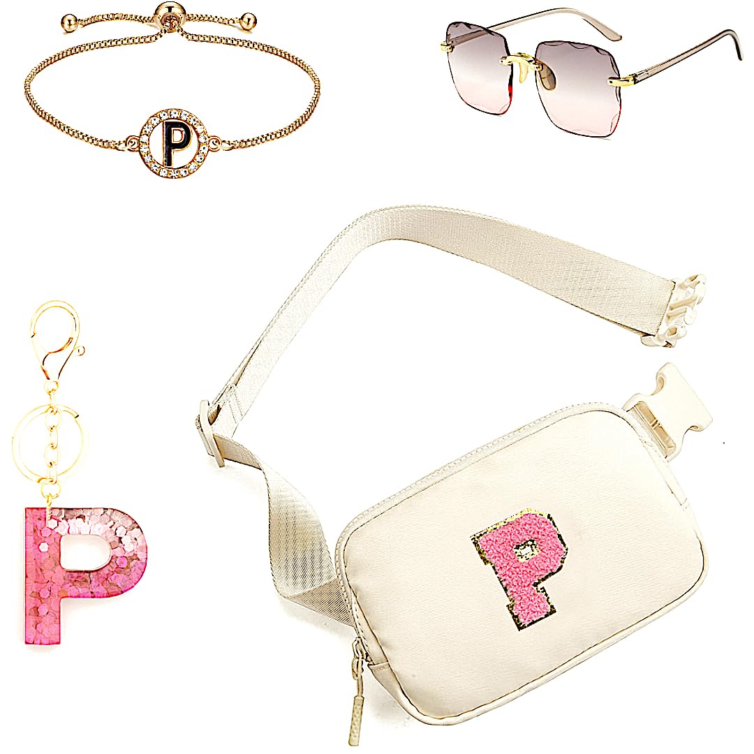 Personalized Initial Letter Waist Pack & Crossbody Bag