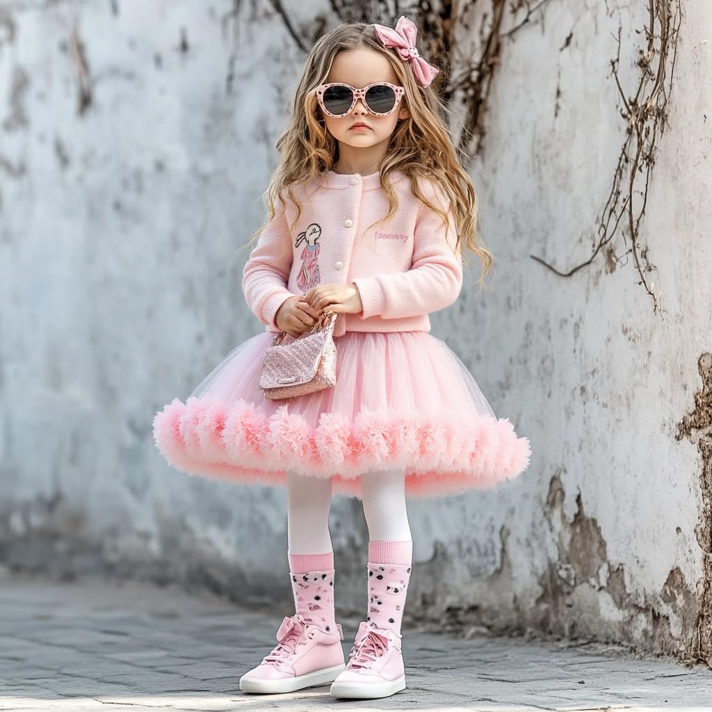Girls Knit Cardigan & Tutu Skirt Set