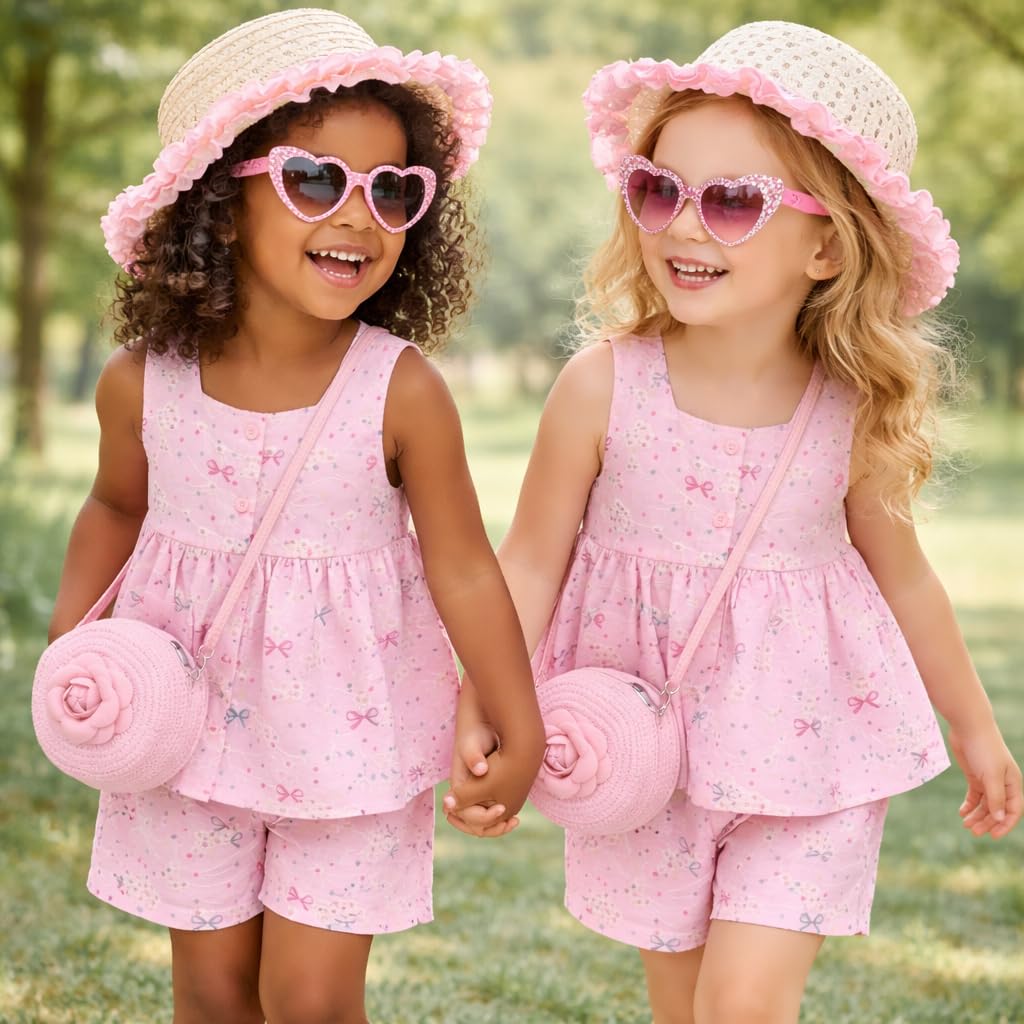 Girls 5-Piece Summer Vacation Outfit Set