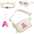 Personalized Initial Letter Waist Pack & Crossbody Bag