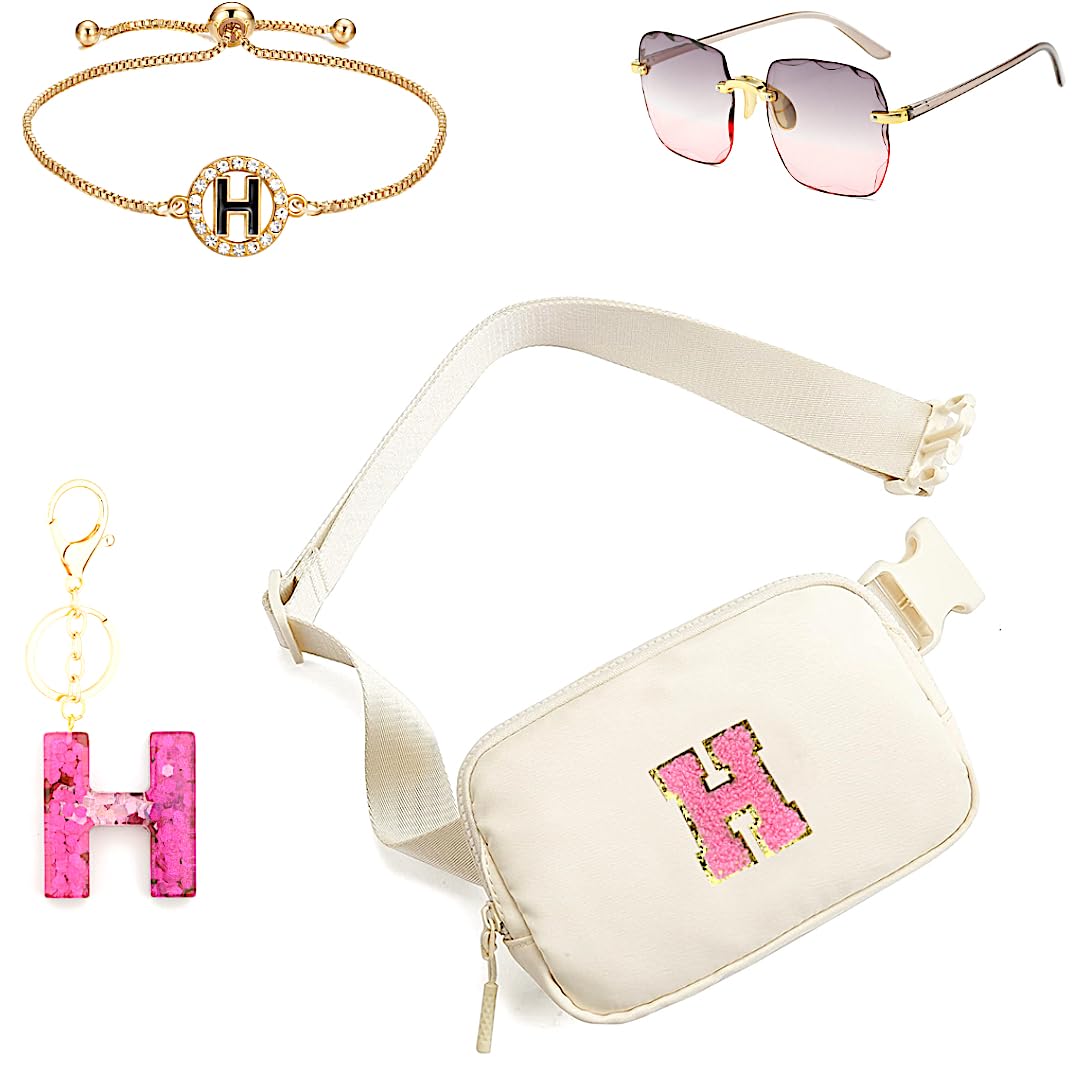 Personalized Initial Letter Waist Pack & Crossbody Bag