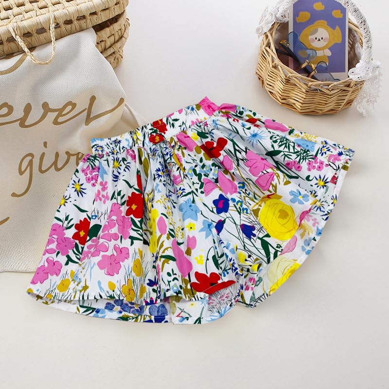 Girls 4-Piece Summer Short Set with Skort, Sunglasses & Purse