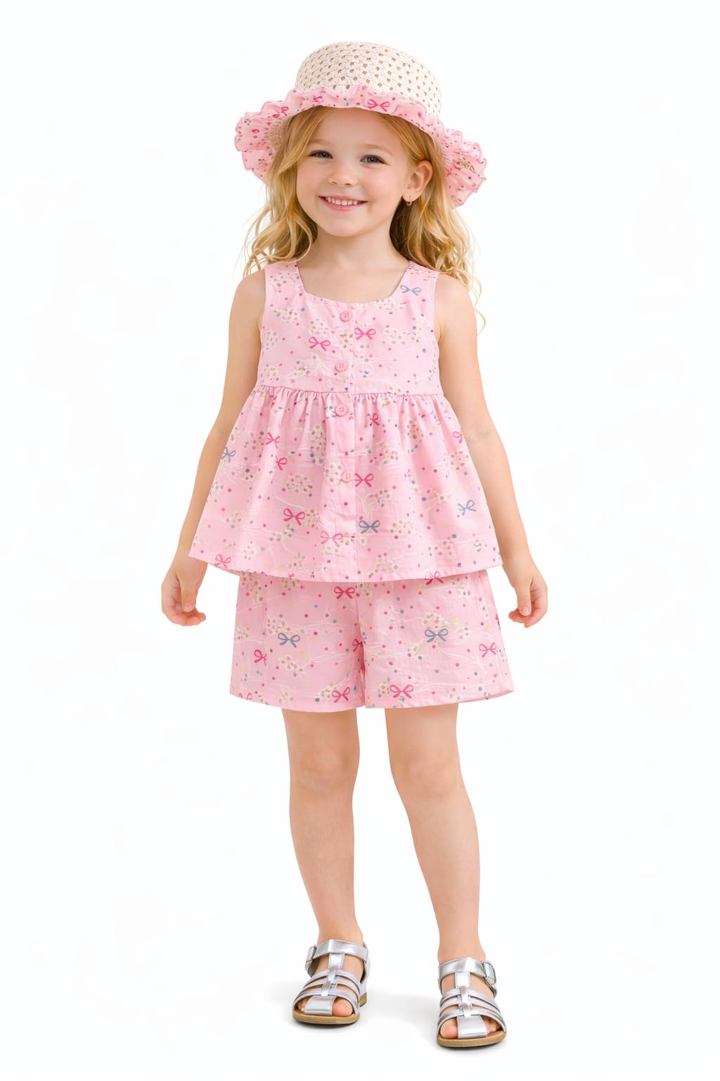 Girls 5-Piece Summer Vacation Outfit Set