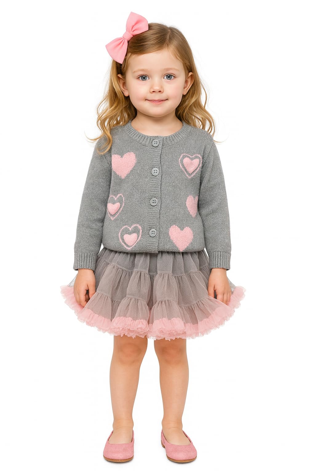 Girls Knit Cardigan & Tutu Skirt Set