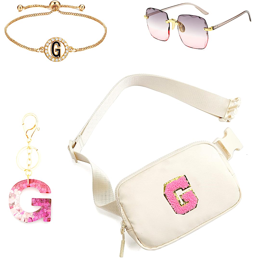 Personalized Initial Letter Waist Pack & Crossbody Bag
