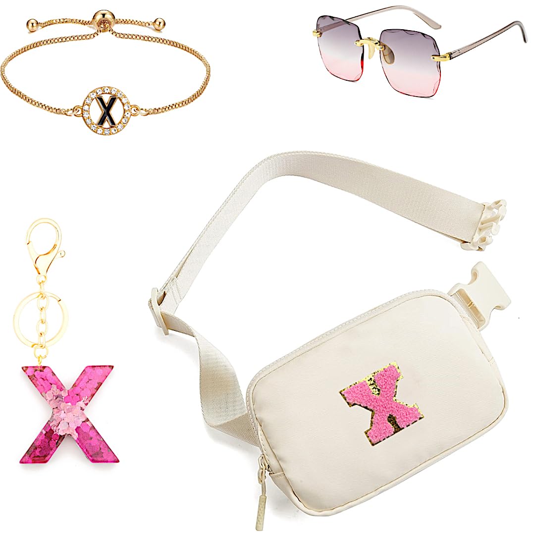 Personalized Initial Letter Waist Pack & Crossbody Bag