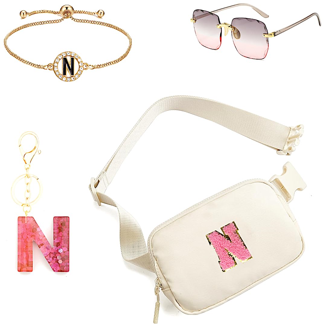Personalized Initial Letter Waist Pack & Crossbody Bag