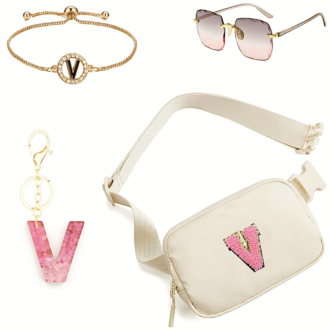 Personalized Initial Letter Waist Pack & Crossbody Bag