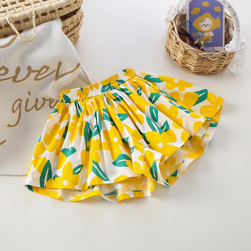 Girls 4-Piece Summer Short Set with Skort, Sunglasses & Purse