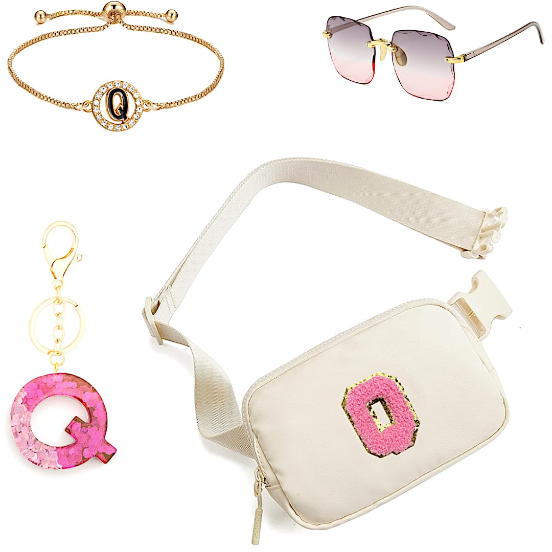Personalized Initial Letter Waist Pack & Crossbody Bag