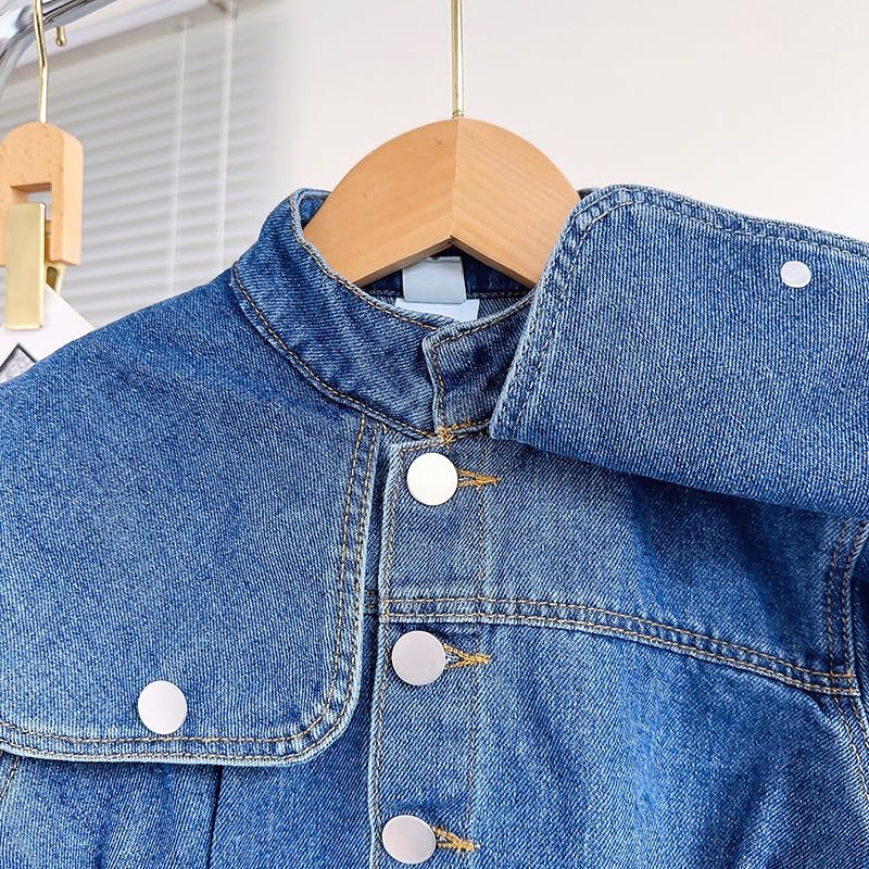 Girls Denim Jacket & Skirt 2-Piece Set