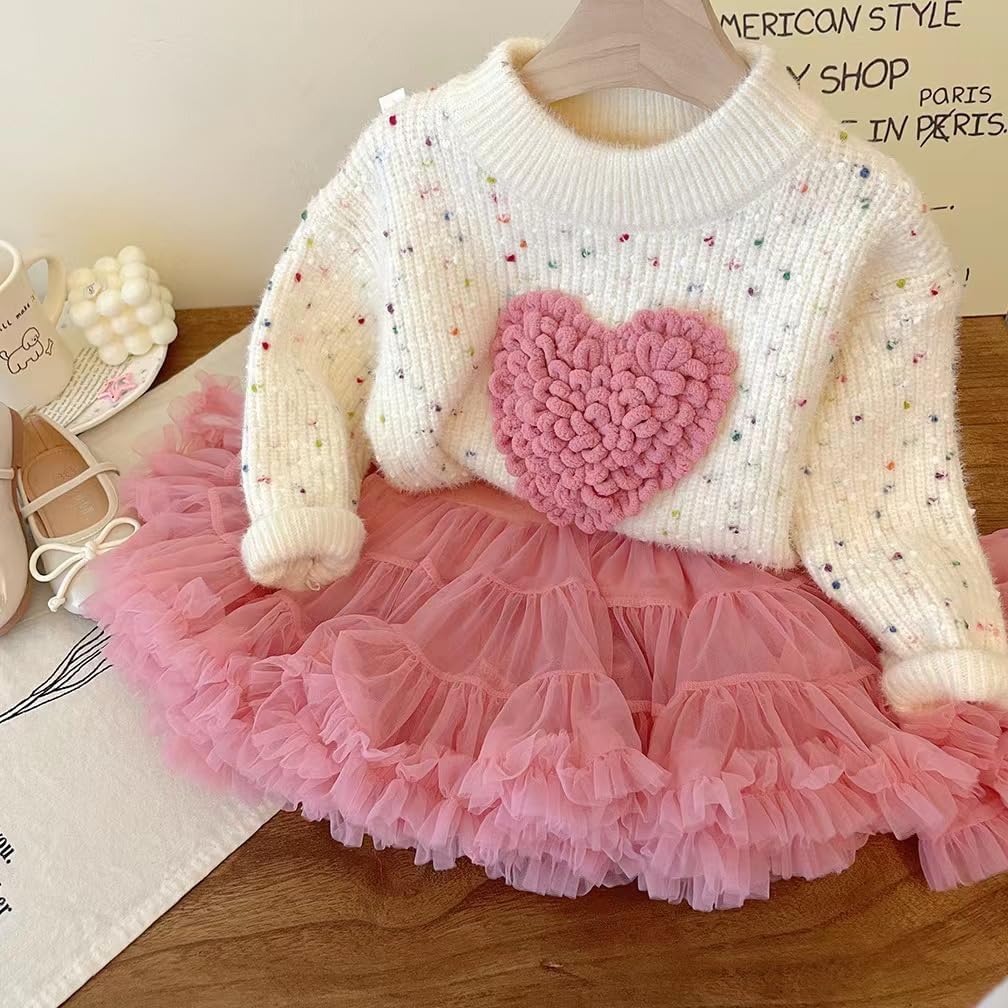 Girls Knit Cardigan & Tutu Skirt Set