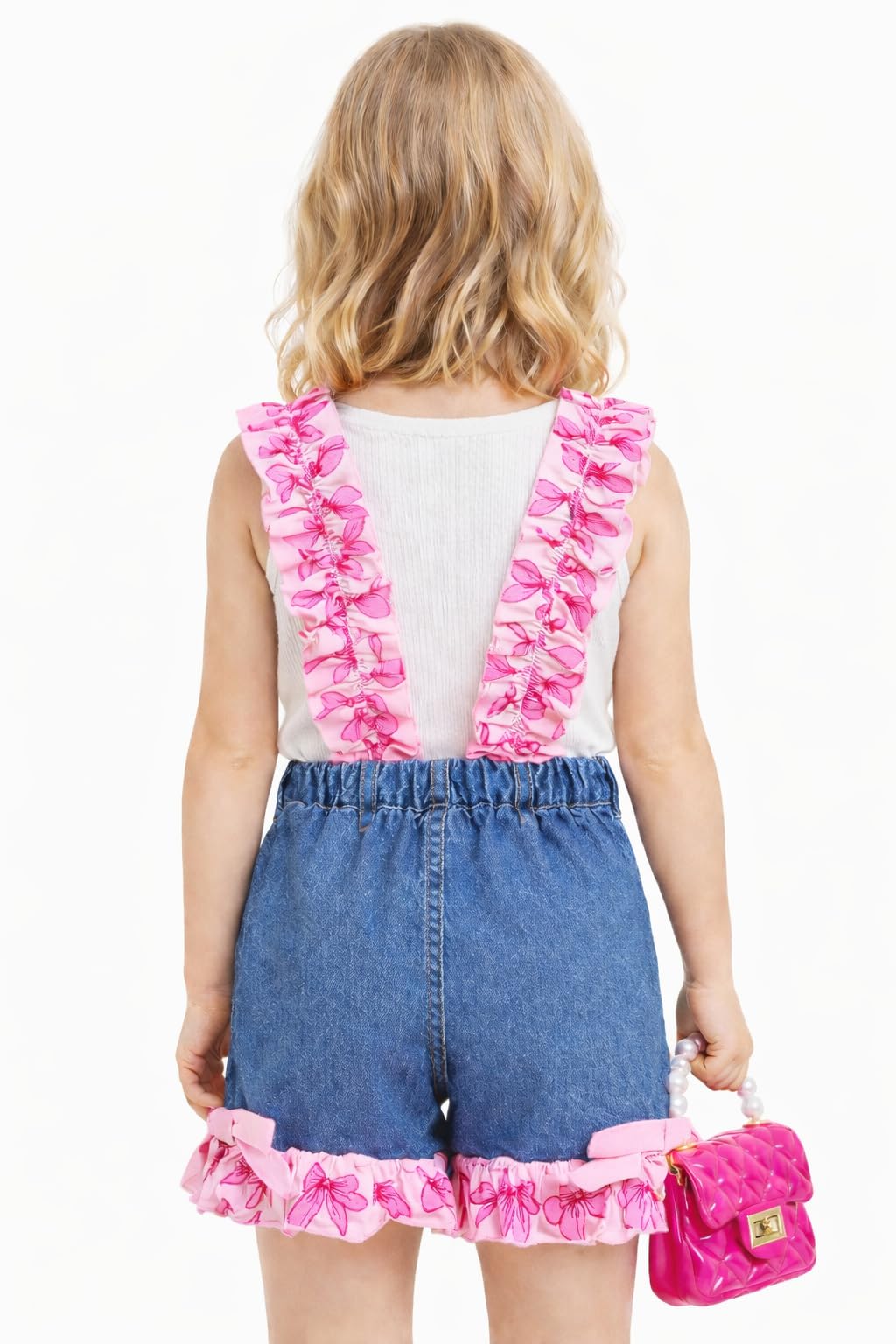 Girls 4-Piece Summer Short Set with Skort, Sunglasses & Purse