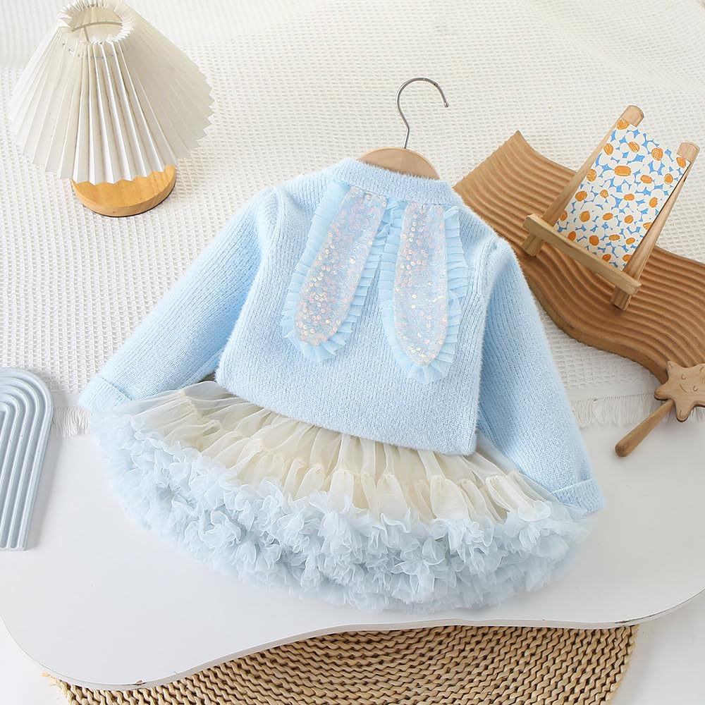 Girls Knit Cardigan & Tutu Skirt Set