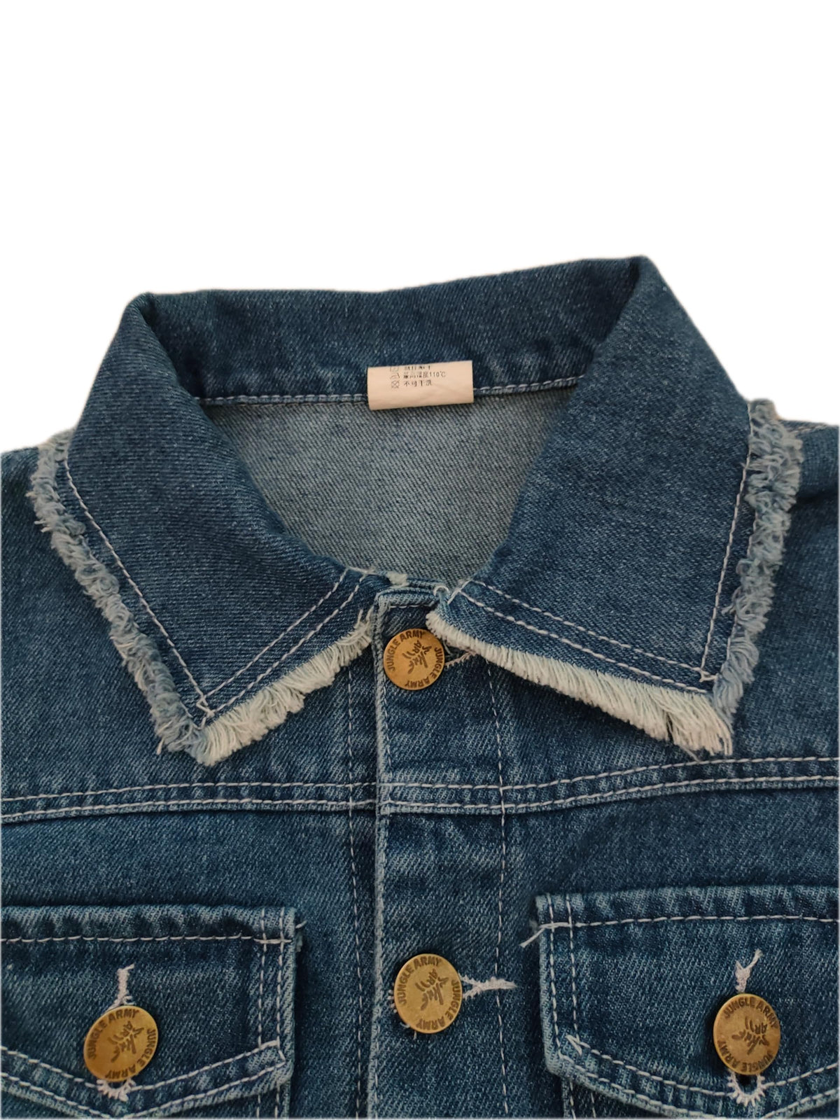 Girls Denim Jacket & Skirt 2-Piece Set